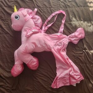 pink plush unicorn "ride-on" style Halloween Dress up costume Size 3T - 4T